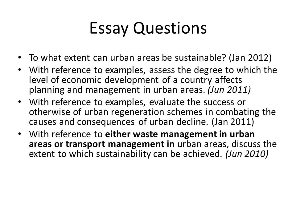 To what extent essay questions